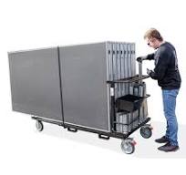Biljax AS2100 16'x16' Portable Stage & Storage Cart Package (4'x8' Decks)