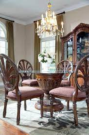 Ledelle Dining Room Round Glass Table 4 Chairs Jr Furniture Furniture Store With Locations In Portland Seattle V Furniture Round Glass Table Dining Set