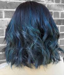 Navy Waves Navy Hair Dark Blue Hair Pretty Hairstyles