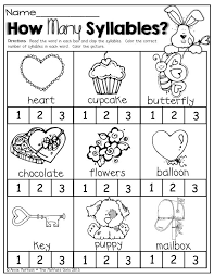 How Many Syllables Syllables Kindergarten Kindergarten Valentines Kindergarten February