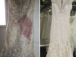 Place the dress on the sheet in the water. Remove Red Wine From A Wedding Dress Step By Step Weddinggownpreservationkit Com