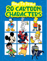 Cute cartoons to draw easy. How To Draw 20 Cartoon Characters Easy Techniques And Step By Step Drawings For Kids Ebook Us Draw With Amazon In Kindle Store