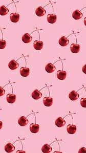 The background has a very dark green tone. Cherry Bomb Wallpaper The Ardenebabe Club Pink Wallpaper Iphone Pink Wallpaper Photo Wall Collage