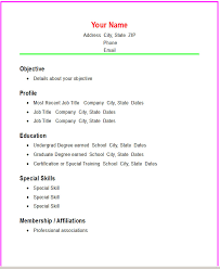 Find all types of job positions or industries in our collection. Basic Resume Template