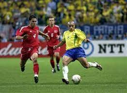 Brazil 1 Turkey 0 In 2002 In Saitama Roberto Carlos Fires A Shot At Goal In The World Cup Semi Final Voetbal