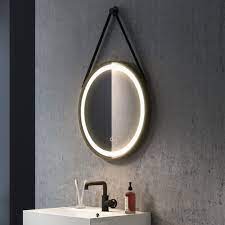 Habitat industrial round wall mirror. Arezzo Matt Black 600mm Round Led Illuminated Anti Fog Bathroom Mirror Victorian Plumbing Uk