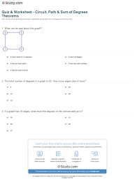 Quiz Worksheet Circuit Path Sum Of Degrees Theorems Study Com