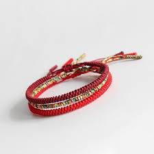 Bracelet Tresse Tibetain Bracelet Porte Bonheur Bracelet Bouddhiste Porte Bonheur