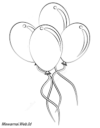 Gambar ini cocok untuk anak paud dan tk. Mewarnai Balon Untuk Anak Anak Dunia Mewarnai
