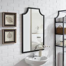 Black rounded rectangle wall mirror 16x24 in kirklands framed mirrors bathroom kirklands framed. Bronze Metal Abigail Mirror From Kirkland S In 2021 Black Wall Mirror Mirror Wall Bath Mirror