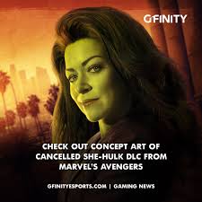 👀 Leaked She-Hulk concept art from the canceled Marvel's Avengers DLC!  🟢💥 See what could have been as Jen Walters was set to join the roster. 👇  🔗  https://www.gfinityesports.com/article/concept-art-for-marvels-avengers-reveals-cancelled-she-hulk  ...