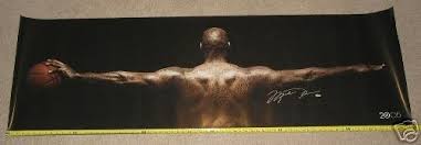 He was wearing a black poly polo shirt (like the one pictured below)… i didn't see any visible tattoos on his arms or legs (he was wearing long shorts). Michael Jordan Signed Huge Tattoo Wings Poster Rare 29572514