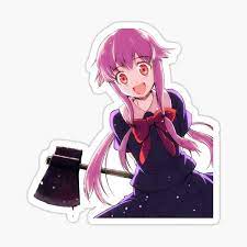 Mirai Nikki Stickers Mirai Nikki Yandere Anime Anime Stickers