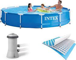 bol com intex metal frame set zwembad inclusief filterpomp o 366 x 76 cm opzetzwembad