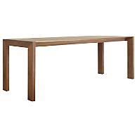 The plank is a modern interpretation of the traditional harvest table, with warm, walnut grain wood finish, and legs that showcase solid wood endgrain flush with the table top. Gus Modern Plank Dining Table Ylighting Com