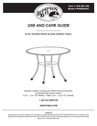 Hampton bay fws60561a instruction manual and user guide. Hampton Bay Torquay Brown Round Steel Outdoor Dining Table With Wicker Top Patio Furniture Accessories Kolenik Tables