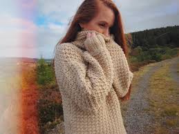 Then fold the piece over and sew the sides and sleeve seams. Crochet Chunky Sweater Crochet With Carrie