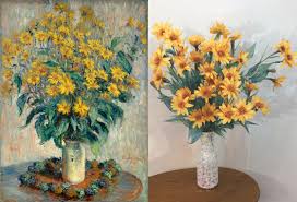Each oil painting is created by hand using only flower painting claude monet art art impressionist paintings flower art impressionism beautiful art oil painting reproductions flowers in vase. Monet S Jerusalem Artichoke Flower Inspired Paper Flowers Folded Petal