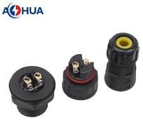 AHUA 2pin Screw Type Waterproof IP67 IP68 Panel Mount Cable ...
