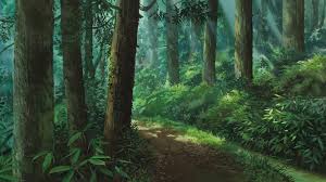 Green trees isolated on white background. Wallpaper Studio Ghibli Forest Green Background Trees 3840x2160 Exodu944 1872965 Hd Wallpapers Wallhere