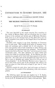 CONTRIBUTIONS TO ECONOMIC GEOLOGY, 1925