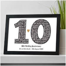 This particular option is 6 inches by 8 inches, and is a little less than an inch thick. Personalised 10th Wedding Anniversary Gifts For Him Her 10th Anniversary Print Presents 10 Years Married Gifts For Husband Wife Son Daughter Married Couple Surname Gifts For Couples Amazon Co Uk Handmade