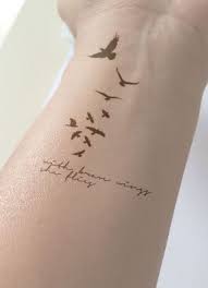 Birds Flying Away Tattoo Designs Fascinating Flying Birds Tattoo Ideas In Numerology A Number Three Is The Number Which Gives Joy Birds I Bird Tattoos For Women Small Bird Tattoos Tattoos