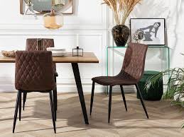 Check spelling or type a new query. Lot De 2 Chaises De Cuisine En Simili Cuir Marron Retro Montana Beliani Fr