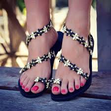 Gold Metallic Womens Sandals With Black Leather Sole