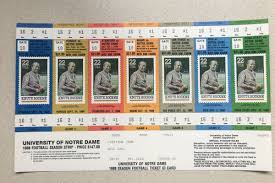 notre dame season tickets from 1988 were a little cheaper