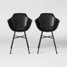 Set Of 2 Miller Barrel Dining Chair With Metal Legs Black Project 62 Dining Chairs Plastic Dining Chairs Dining Furniture
