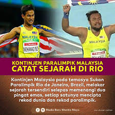 Tahun lalu menyaksikan tiga orang atlet paralimpik meraih pingat emas di paralimpik rio 2016. Kontinjen Malaysia Pada Temasya Sukan Uppm N 33 Bingkor Facebook