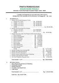 Contoh laporan keuangan masjid diposting oleh masjid al ihsan bkpm di 0702. Contoh Laporan Keuangan Masjid Shefalitayal