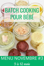 Batch Cooking Novembre 3 9 A 12 Mois Cuisinez Pour Bebe Repas Pour Bebe Faits Maison Puree Potimarron Panais