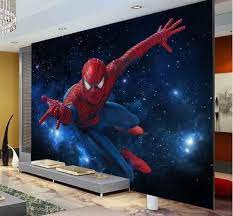 3d Spiderman Wallpaper For Children Stereoscopic Wall Mural In 2021 Mural Wallpaper Kids Room Wallpaper Mural