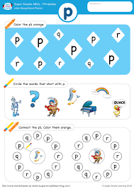 Create a high quality document online now! Letter Recognition Phonics Worksheet P Lowercase Super Simple