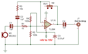 Http Www Zpag Net Electroniques Audio2 Low Dynamic Microphone Preamplif Tl084 Html Electronics Circuit Electronics Projects Pcb Design