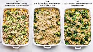 Spread cooked rice evenly across the bottom of a 9×13 casserole dish. Best Tuna Noodle Casserole Dairy Free Gluten Free Meal Prep Cotter Crunch