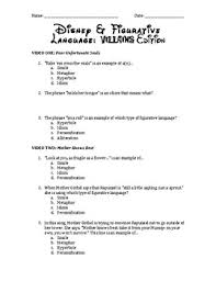 Gospel songs disney songs the meaning of the figurative language and what is the language used Disney Figurative Language Review Villains Edition Tpt