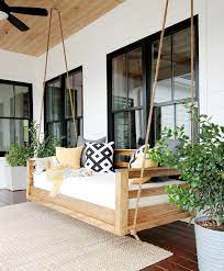 Plank And Pillow How To Build A Porch Swing Bed House With Porch Diy Porch Swing Bed Building A Porch