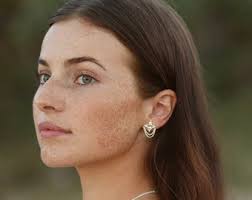 Citrine Silver Studs with Chains 95 Silver Earrings Yellow Gemstone Citrine  Dangling Studs Square November Birthstone Jewelry: Chloe