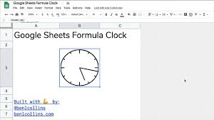 google sheets formula clock