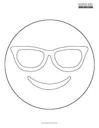 Color, or the act of changing the color of an object. Sunglasses Emoji Coloring Sheet Super Fun Coloring