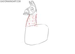 Begin by drawing the llama's head. How To Draw Llama From Fortnite Easy Drawing Art