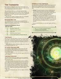 The Timekeeper A Warlock Patron To Govern The Laws Of Time Itself Featuring Spells From Severn S Seven Spell Series Dndnext