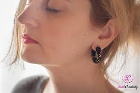 Halloween Snake Earrings, Black Hoop Earrings Beaded, Tribal Earrings Witch  Jewelry, Modern Earrings Women, Gothic Crochet Earrings Handmade