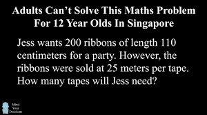 Adults Can T Solve This Maths Problem For 12 Year Olds In Singapore Grade School Math Math Methods Math