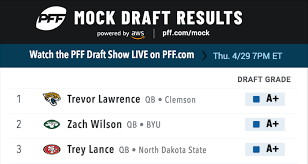 The nba draft lottery odds are set and tiebreakers have been broken between teams that finished with the same records. 2021 Nfl Mock Draft San Francisco 49ers Select Qb Trey Lance Denver Broncos Trade Up For Justin Fields In Mike Renner S Final Mock Draft Nfl Draft Pff