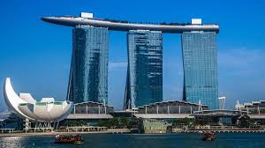 Photo Le Marina Bay Sands De Singapour Une Piscine Dans Le Ciel