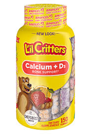 Iron, calcium, zinc, iodine, vitamin a and vitamin d, as well as magnesium, are all essential for brain development during children's early years. Calcium With Vitamin D Gummy Bears Vitamins For Kids L Il Critters